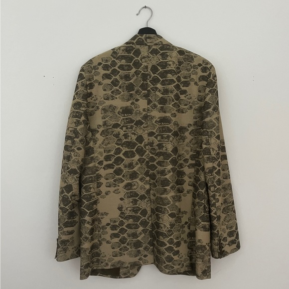 Acne Studios Jokum Croc-Jacquard Twill Blazer - Picture 2 of 6